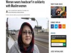 زن غیرمسلمان در حمایت از مسلمانان، محجبه شد