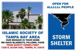 گشوده شدن درهای مسجد فلوریدا به روی طوفان‌زدگان