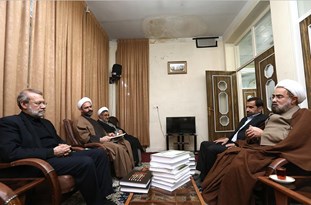 دیدار لاریجانی با حجج الاسلام جوادی آملی و موسوی اردبیلی