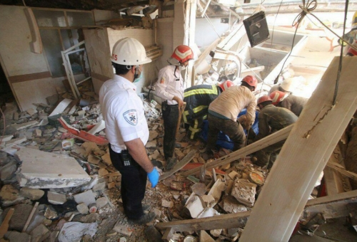 گزارش تصویری: حادثه انفجار مسافرخانه در قم به روایت تصویر