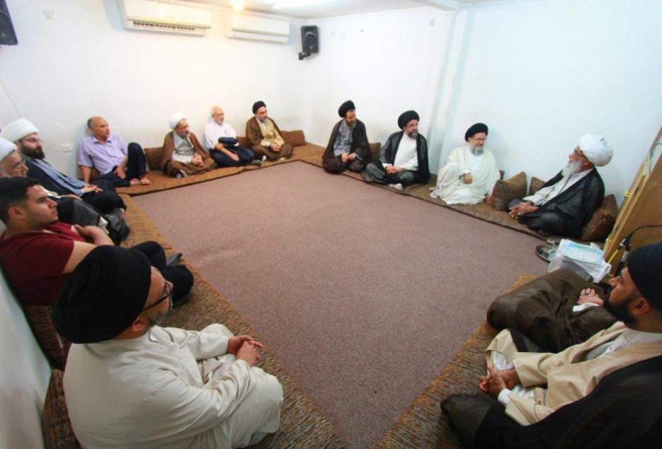 اعضای مجمع عالی تفسیر قرآن حوزه با آیت‌الله‌العظمی بشیر نجفی دیدار کردند