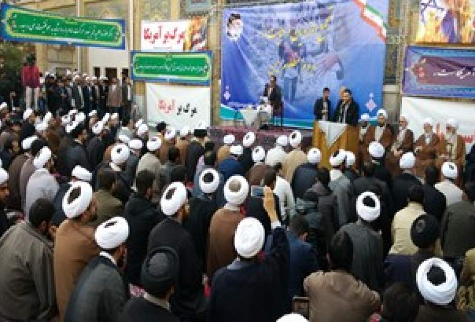 تجمع حوزویان در حمایت از مردم مظلوم یمن