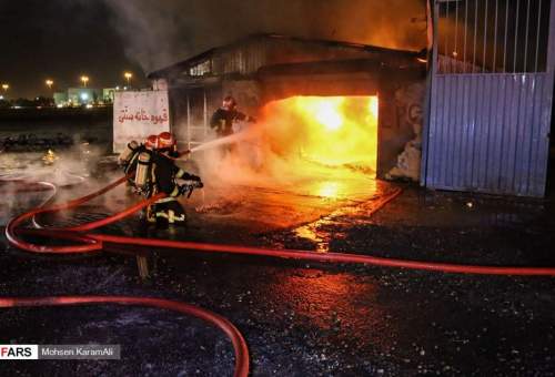آتش سوزی در کارگاه شارژ سیلندرهای گاز مایع