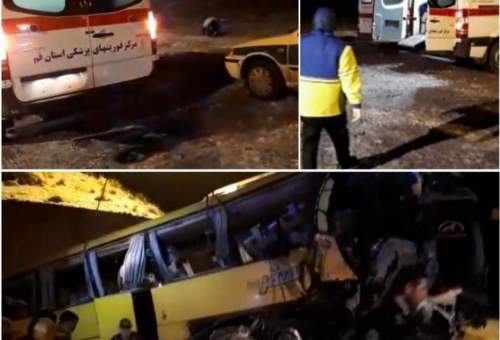 واژگونی اتوبوس 3 کشته و 13 مجروح برجای گذاشت+اسامی مجروحان