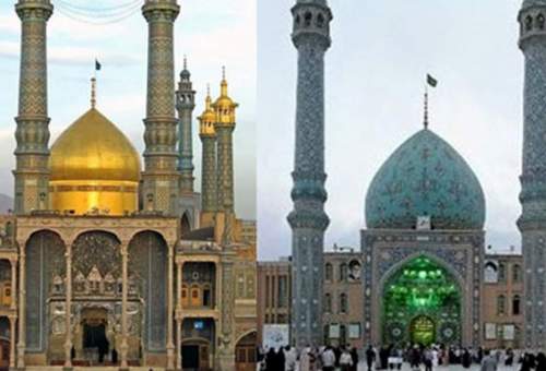 افزایش زائران آستان مقدس فاطمی (س) و مسجد جمکران