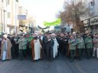 سپاهیان قم از حرم مطهر تا بیت مقام معظم رهبری عزاداری كردند