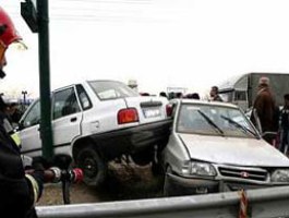 برخورد 3 خودرو 10 مجروح بر جای گذاشت
