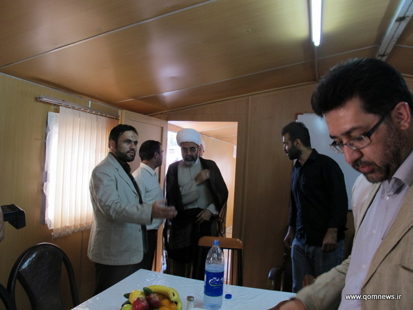 بازدید استاندار قم، حجت الاسلام و المسلمین موسی پور و وزیر فرهنگ و ارشاد اسلامی، دکتر محمد حسینی از پروژه تالار شهر قم