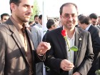 محمد دلبری، شهردار قم و علی حاج رضا، مدیر کل روابط عمومی شهرداری قم در افتتاحیه بوستان خبرنگار / عکس از: امیر حسامی نژاد