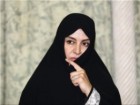 حضور مریلا زارعی با چادر درحرم حضرت‌ معصومه (ع)