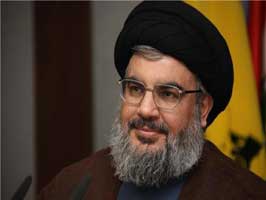 دیدار‌ هیئتی‌ از‌ حوزه‌ علمیه‌ قم‌ با‌ سید‌ حسن‌ نصرالله
