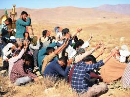 وصال عاشقان امام رئوف بعد از ۲۱ روز پیاده روی