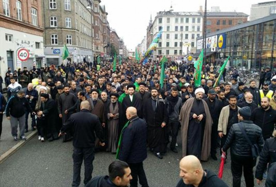 راهپیمایی ۴۰ هزار نفری دلدادگان حسینی در دانمارک +تصاویر