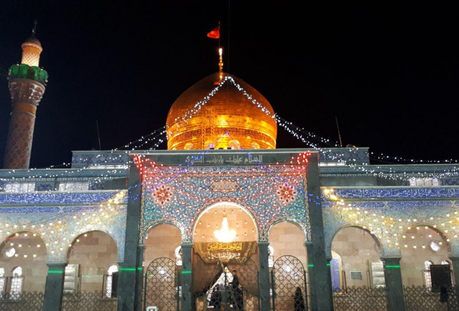 حرم حضرت زینب(ع) آذین بندی شد
