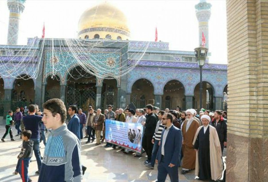 راهپیمایی نمازگزاران حرم حضرت زینب (س) بمناسبت ایام الله دهه فجر