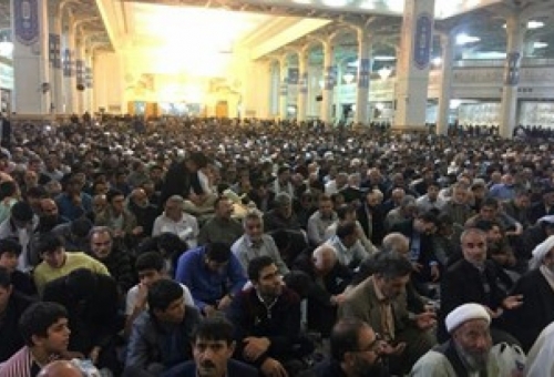 مراسم تحویل سال در حرم حضرت معصومه(س) برگزار شد