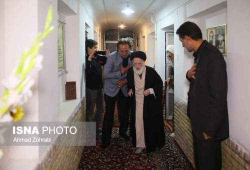 گزارش تصویری: حضور آیت‌الله شبیری‌زنجانی در بیت آیت‌الله فیض‌قمی