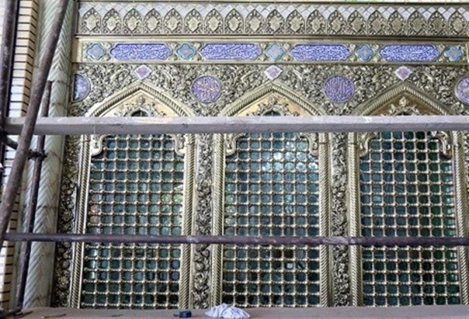 پنجره فولاد حرم کریمه اهل بیت (س) بازسازی شد