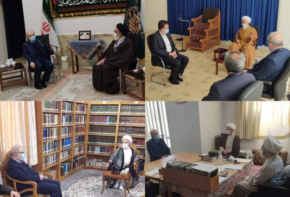وزیر بهداشت با مراجع عظام تقلید در قم دیدار کرد