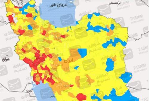 جدیدترین رنگ بندی کرونایی ایران/ دو هفته آینده شاهد افزایش آمار ابتلا هستیم