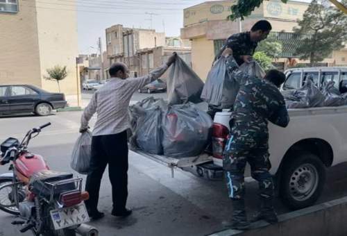 برگزاری رزمایش همدلی و احسان به همت گروه پدافندهوایی حضرت معصومه (س)