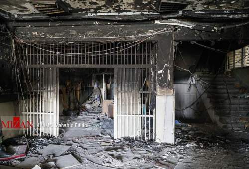 گزارش تصویری: زندان اوین پس از آتش‌سوزی