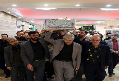 حضور دو شهید گمنام دفاع مقدس در دادگستری قم