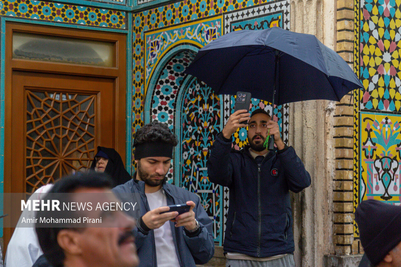 بارش باران پاییزی در قم