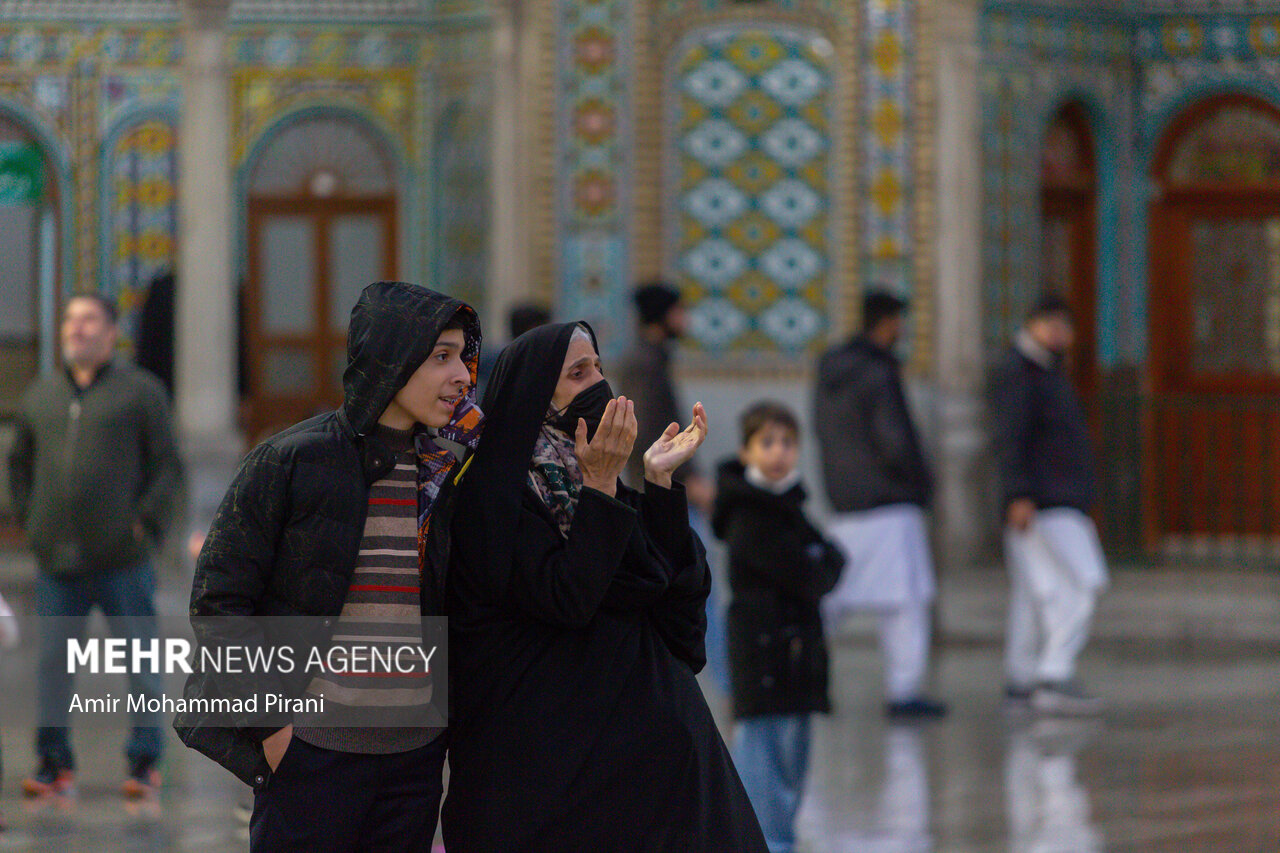 بارش باران پاییزی در قم