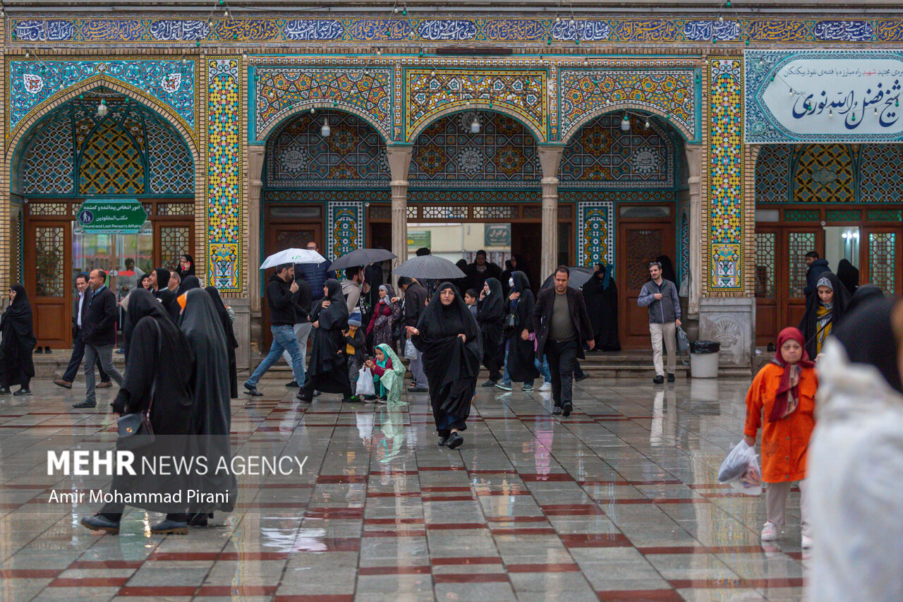 بارش باران پاییزی در قم