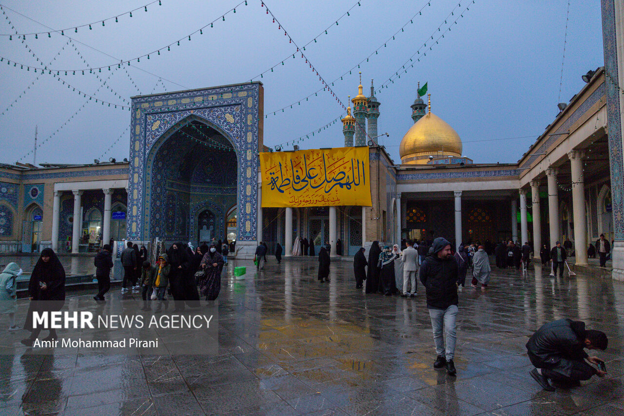 بارش باران پاییزی در قم