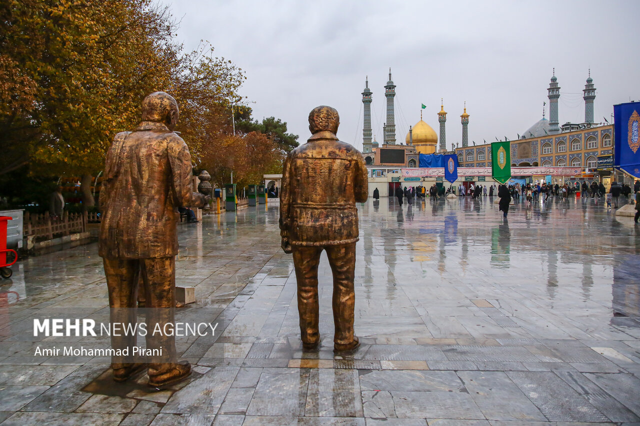 بارش باران پاییزی در قم