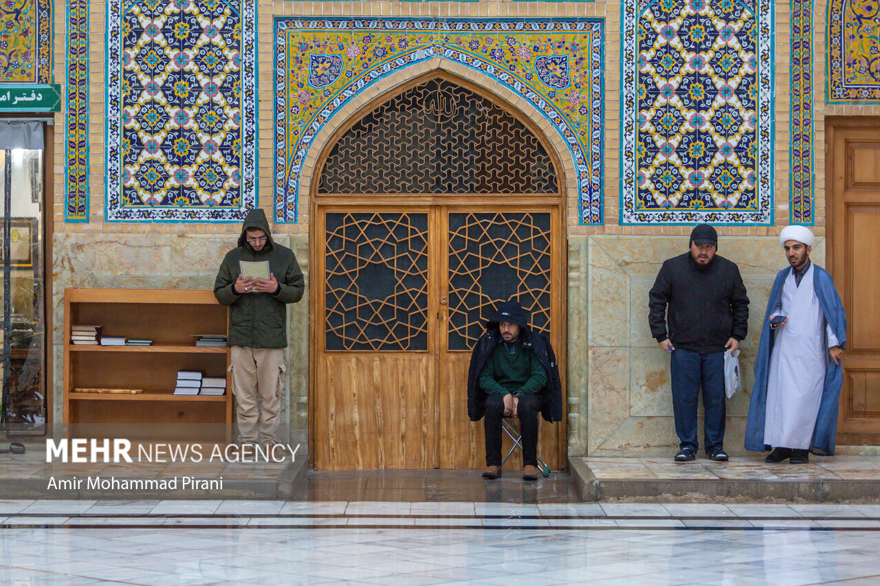 بارش باران پاییزی در قم